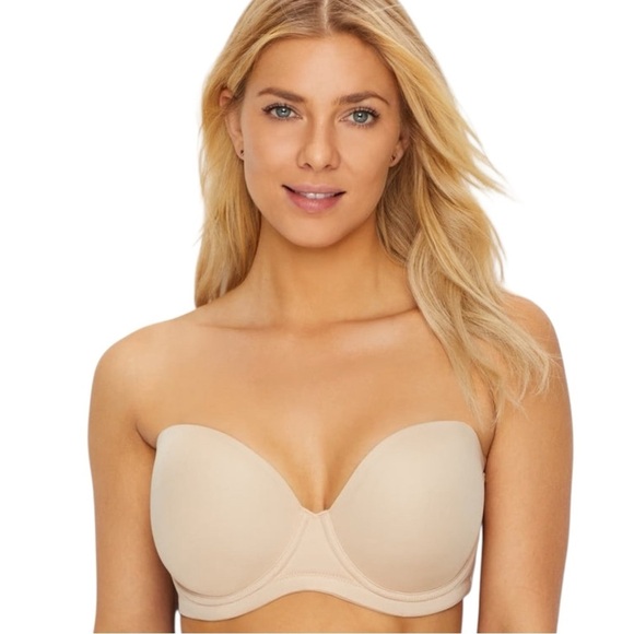 WACOAL STYLE 854119 NUDE RED CARPET ADJUSTABLE STRAPLESS BRA 34G - Picture 1 of 12